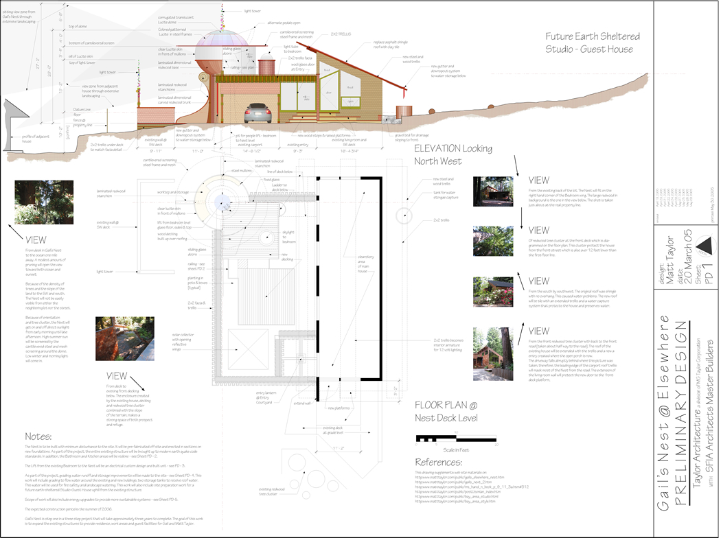 Architectural Standing Seam Detail plan and elevation layout file